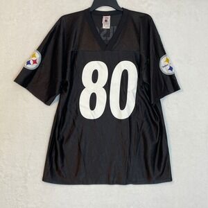 Pittsburgh Steelers NFL Jersey 80 Wilson Black Adult Size L Polyester